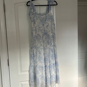 Lucy Paris Toile Print Midi Dress